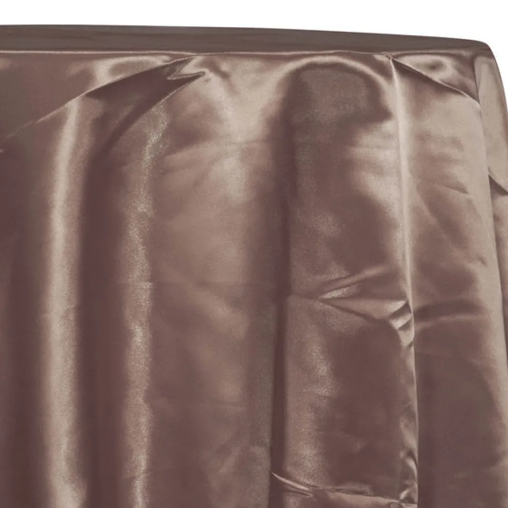 6pcs - Bridal Satin Table Linen 72"x72" Square - Taupe 17