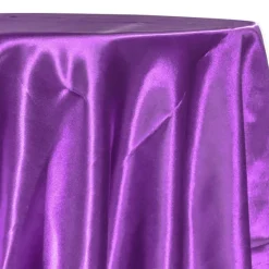 5pcs - Bridal Satin Table Linen 90"x132" Banquet - Plum 555