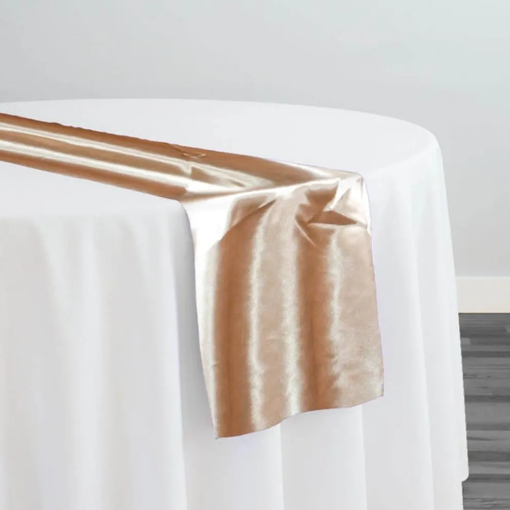10pcs - Bridal Satin Table Runner 14"x108" - Gold 901