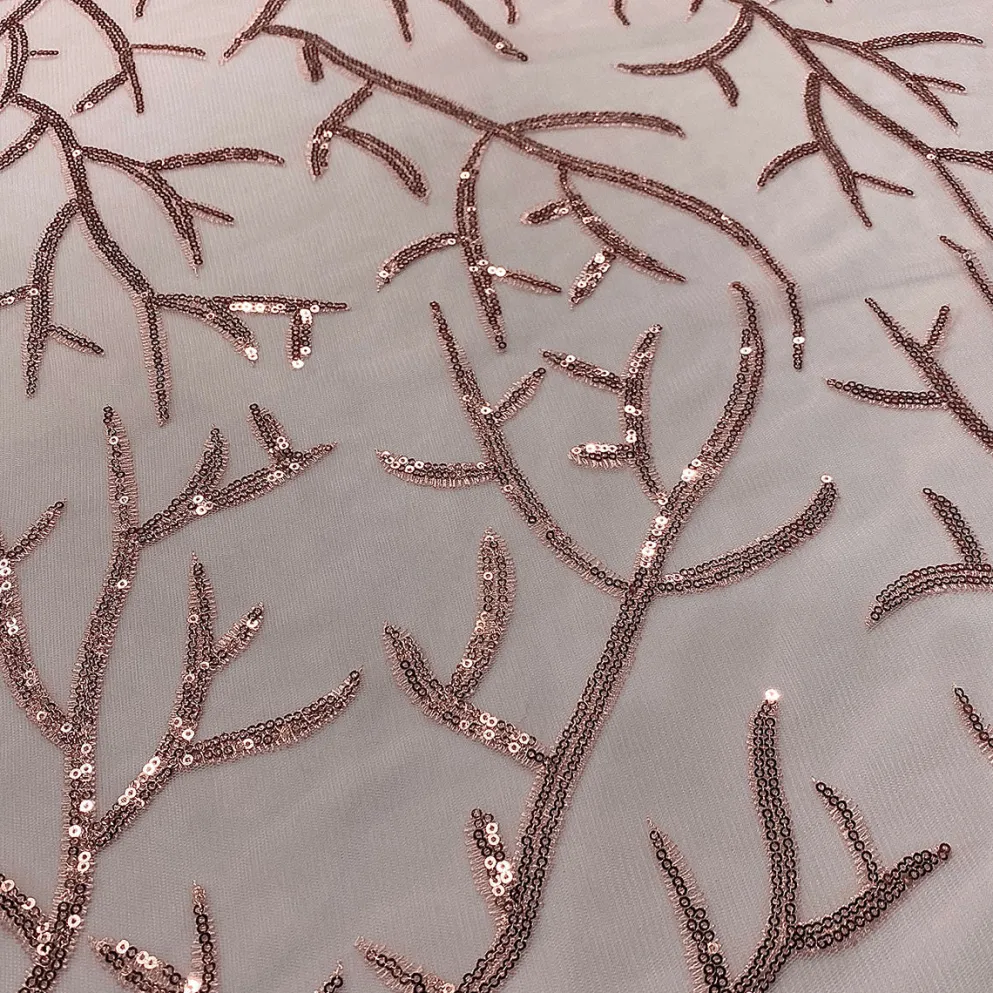 10pcs - Brooks Sequins Table Runner 14"x108" - Blush