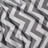 10pcs - Chevron Print (Lamour) Table Runner 14"x108" - Charcoal and White