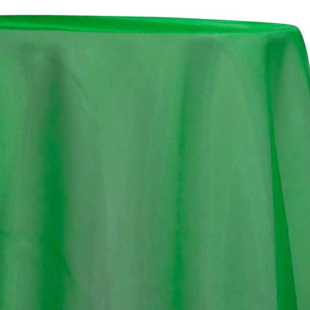 12pcs - Crystal Organza Table Linen 72"x72" Square - Green 1875