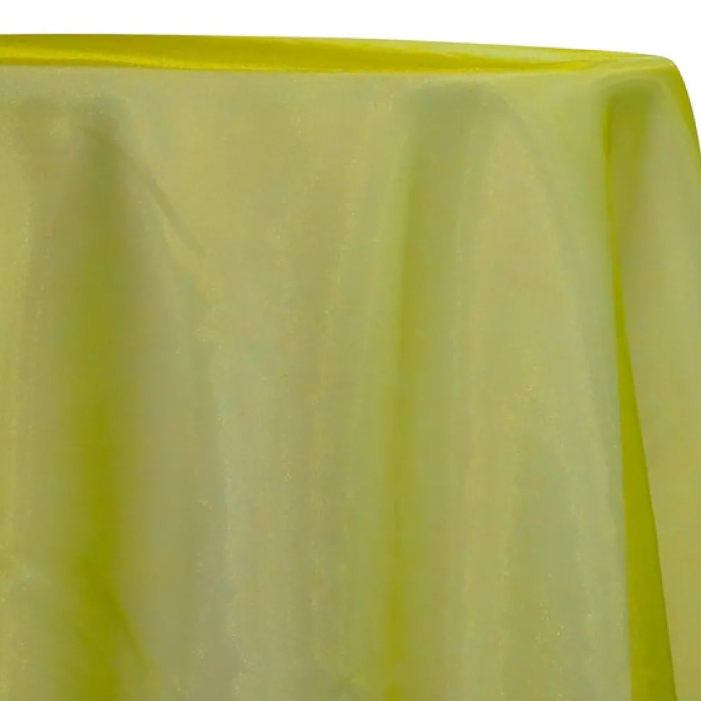 10pcs - Crystal Organza Table Linen 90"x90" Square - Yellow 966