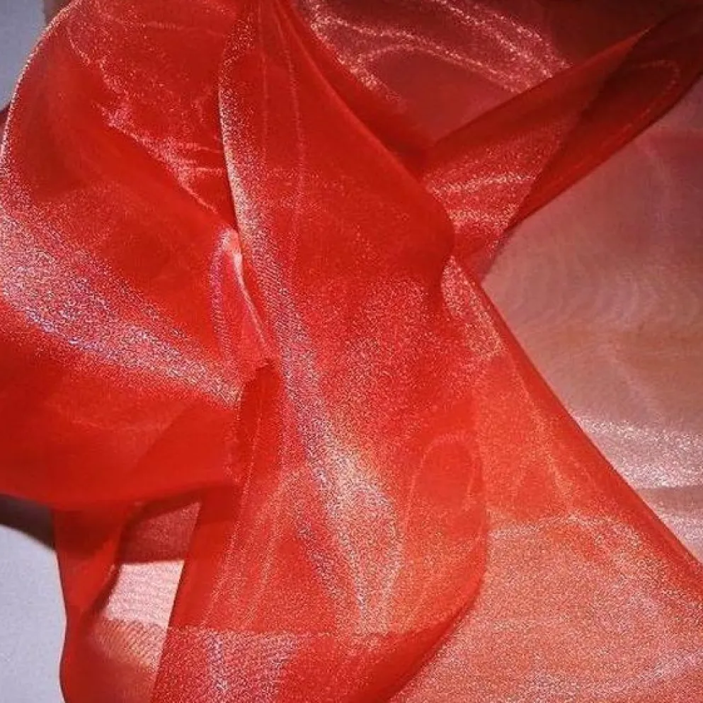 9pcs - Crystal Organza Table Linen 72"x72" Square - Red 975