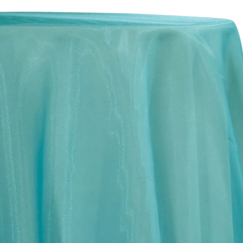 10pcs - Crystal Organza Table Linen 90"x90" Square - Turquoise 775