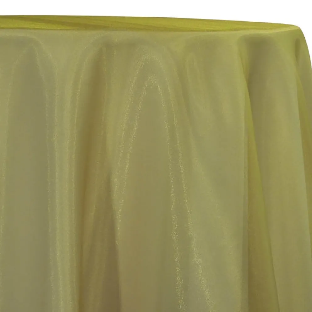 7pcs - Crystal Organza Table Linen 85"x85" Square - Olive 337