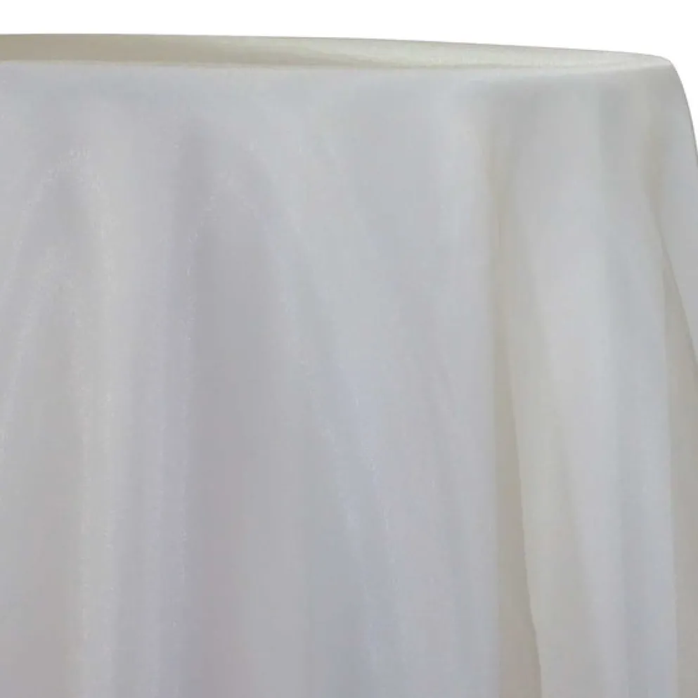 15pcs - Crystal Organza Table Linen 72"x72" Square - Ivory 605