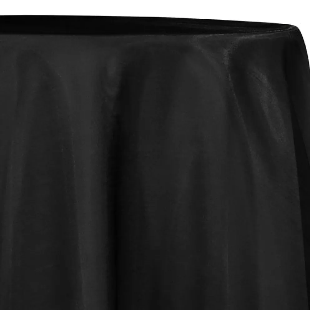 6pcs - Crystal Organza Table Linen 85"x85" Square - Black