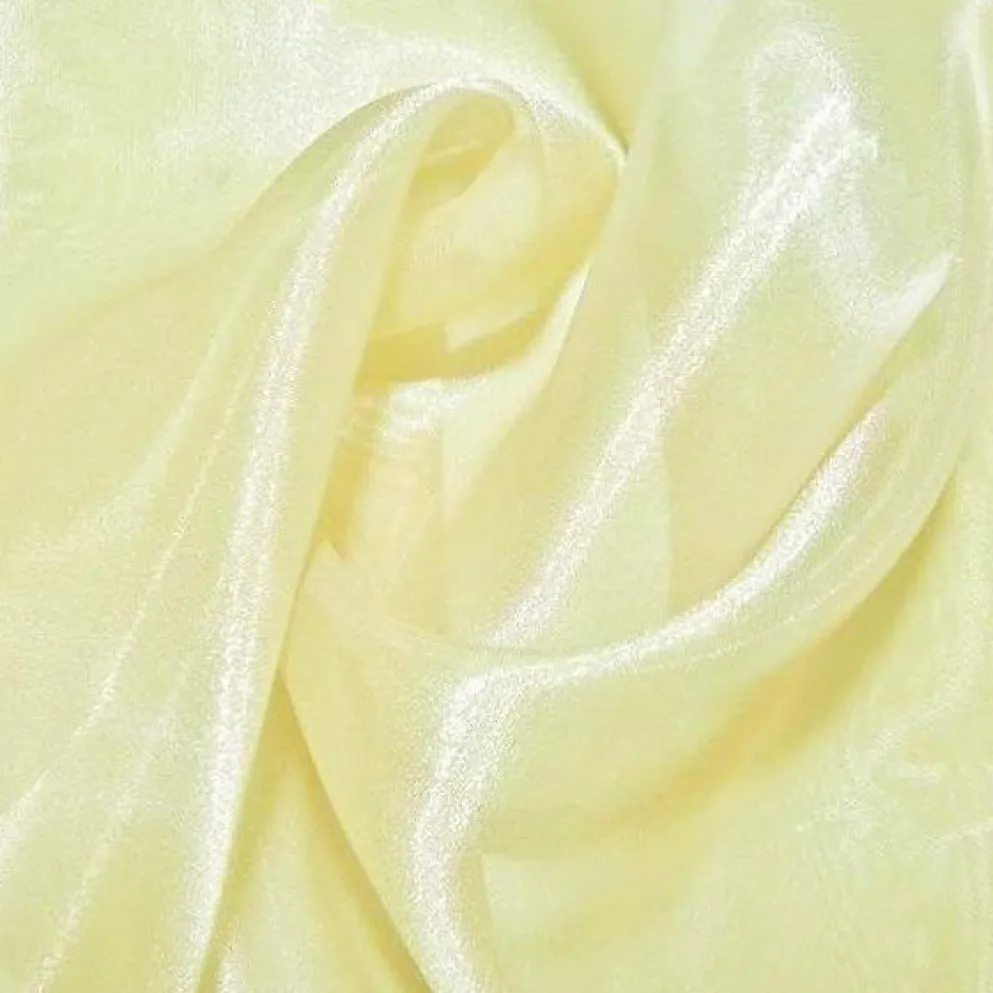 8pcs - Crystal Organza Table Linen 72"x72" Square - Banana 202