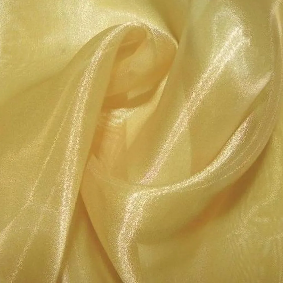 8pcs - Crystal Organza Table Linen 90" Round - Gold 901