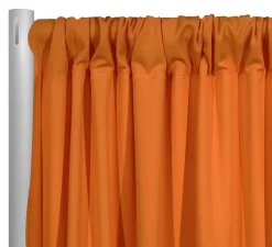 1pc - Scuba (Wrinkle-Free) Drapery Panel in Orange 1406 (12' Tall x 58