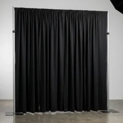 1pc - Scuba (Wrinkle-Free) Drapery Panel in Black (8' Tall x 58
