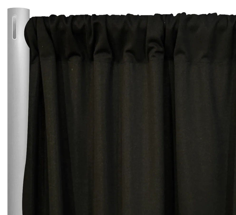 1pc - Scuba (Wrinkle-Free) Drapery Panel in Black (8' Tall x 58" Wide)