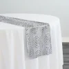 10pcs - Dahlia Sequins Table Runner 14"x108" - Silver