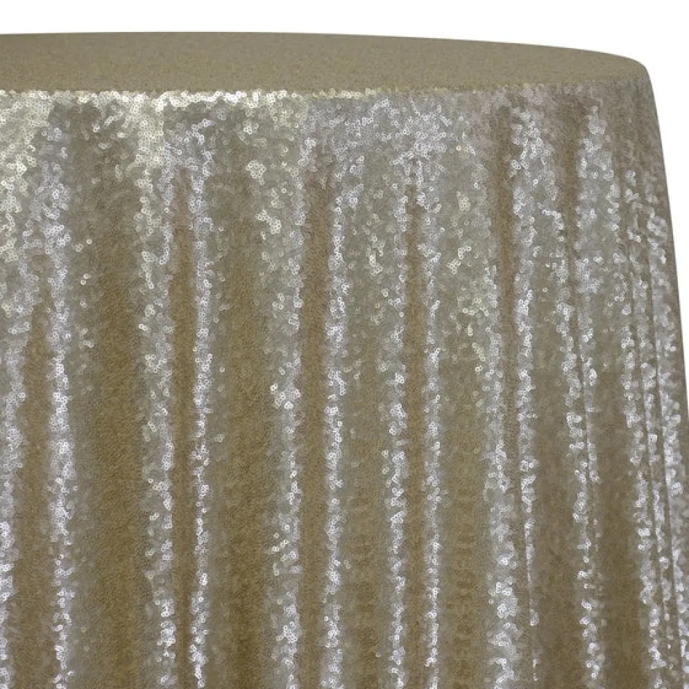 4pcs - Glitz Sequins Table Linen 90"x90" Square - Champagne