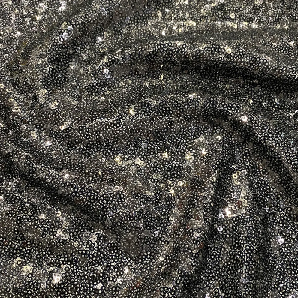 10pcs - Glitz Sequins Table Runner 14"x108" - Black