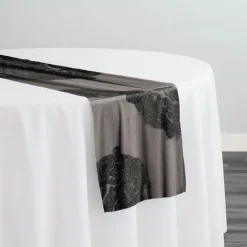 10pcs - Medallion Jacquard Sheer Table Runner 14