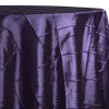 8pcs - 4" Pintuck Taffeta Table Linen 90" Round - Raisin 356