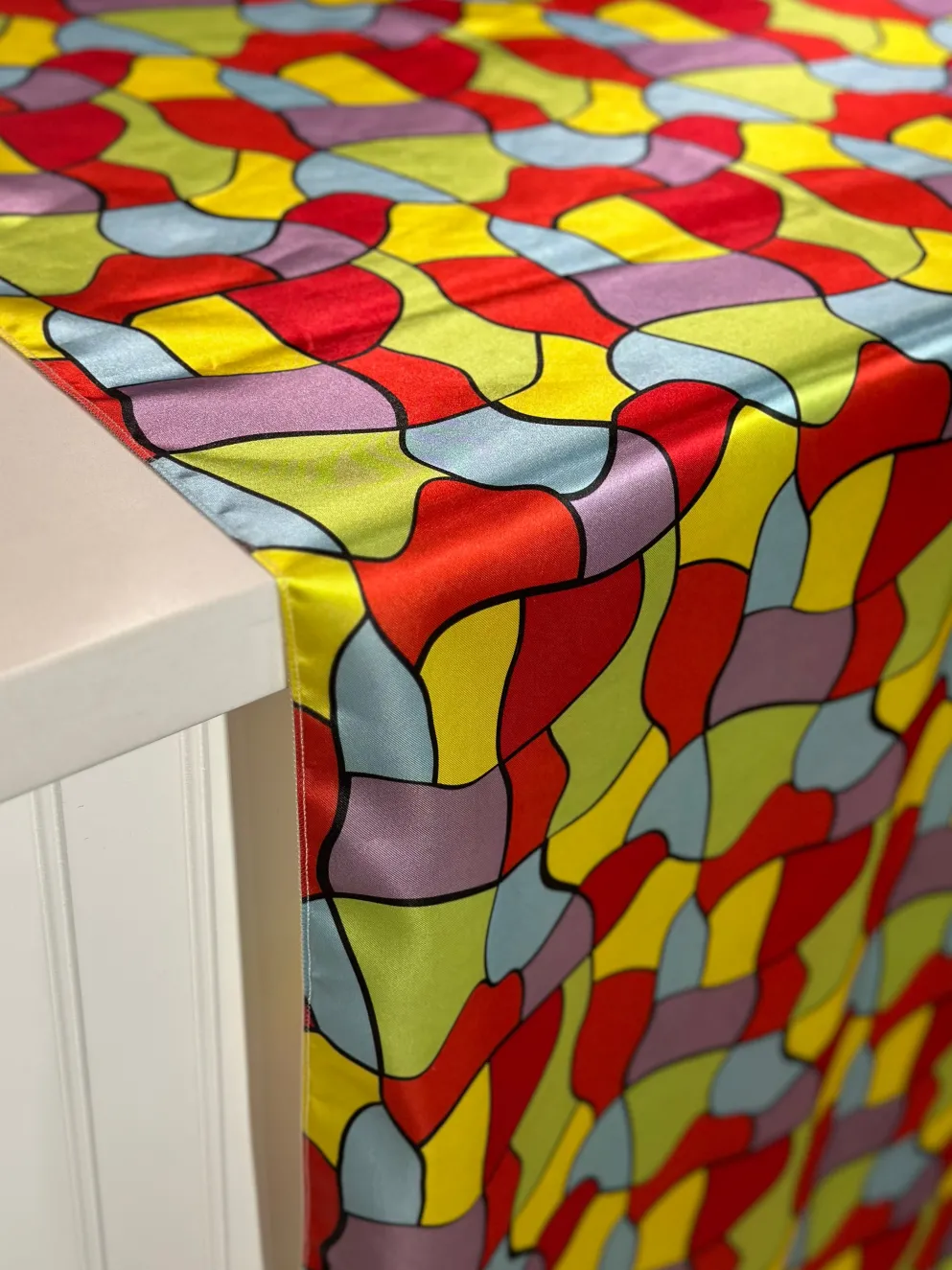 10pcs - Puzzle Piece Print Table Linen 132" Round
