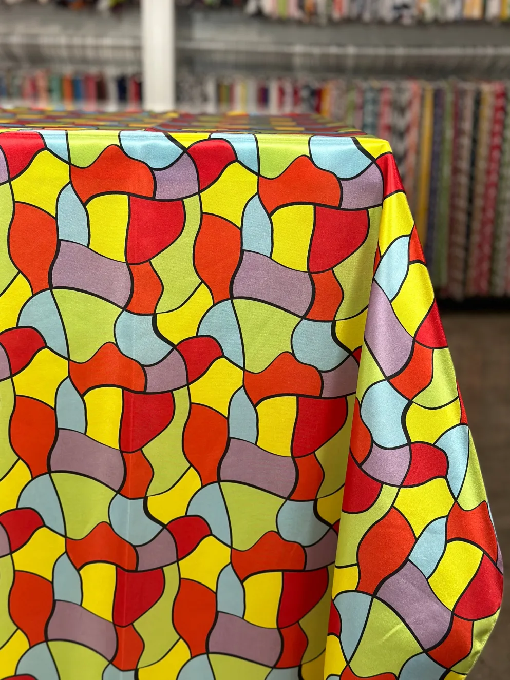 10pcs - Puzzle Piece Print Table Linen 132" Round