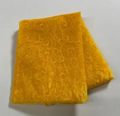 10pcs - Swirl Embroidery Sheer - 72"x72" Square - Yellow