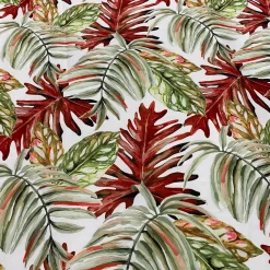 2pcs - Tropical Print (Dupioni) Table Linen in Red (90