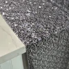 1pc - Taffeta Sequins Table Linen 108" Round - Charcoal
