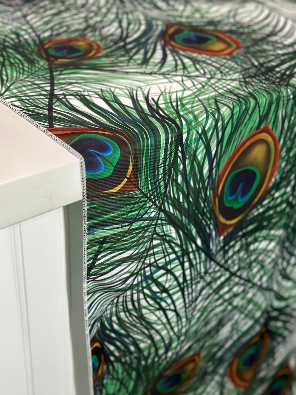 Peacock (Poly Print) Table Linen