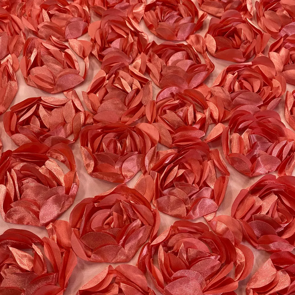 Peony Bouquet Table Linen in Coral