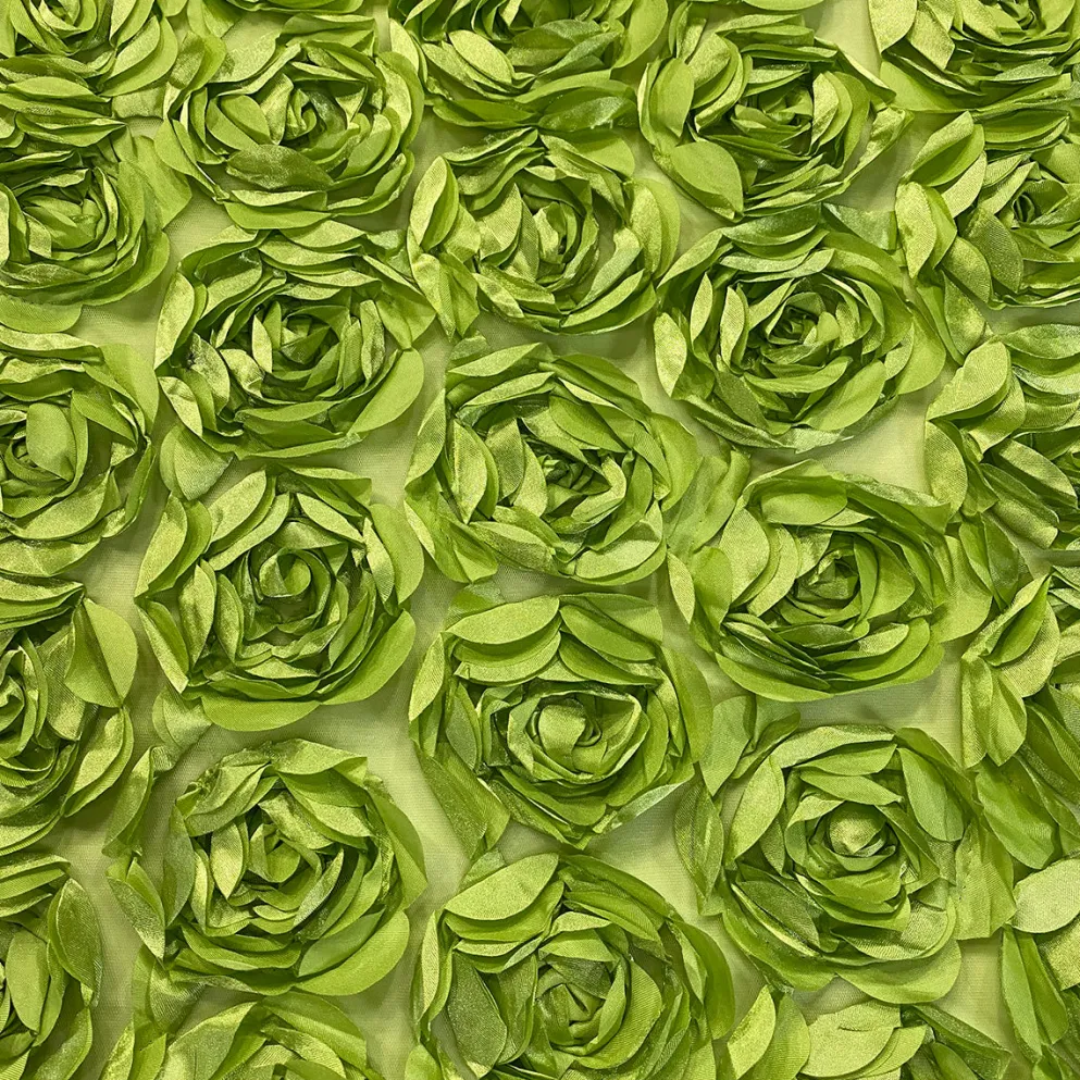 Peony Bouquet Table Linen in Lime