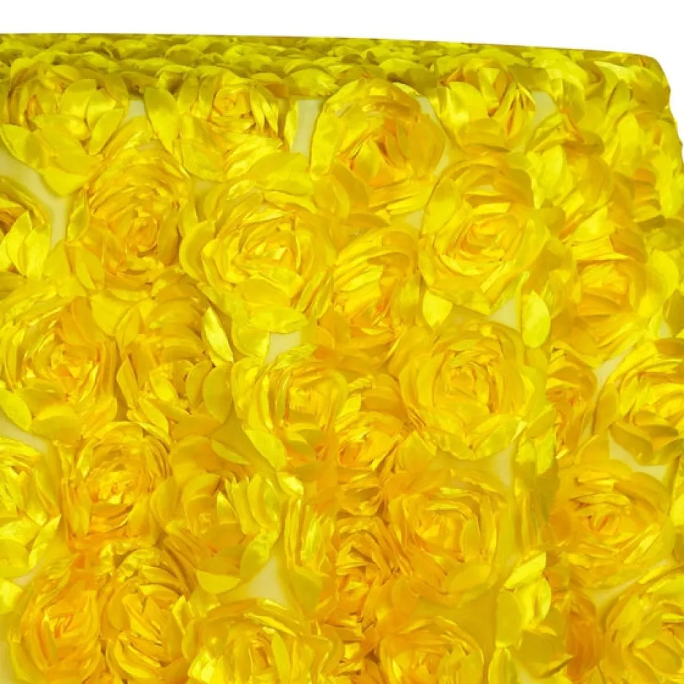 Peony Bouquet Table Linen in Yellow