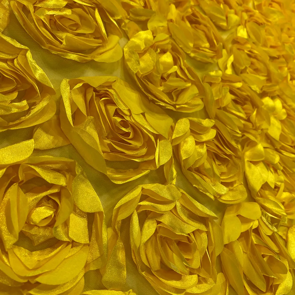 Peony Bouquet Table Linen in Yellow