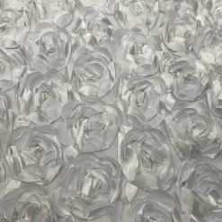 Peony Bouquet Table Runner in White