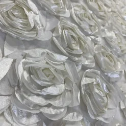 Peony Bouquet (w/ Poly Lining) Table Napkin in Ivory