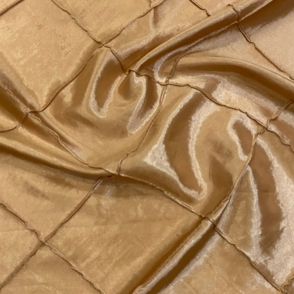 4" Pintuck Taffeta Table Linen in Gold 902