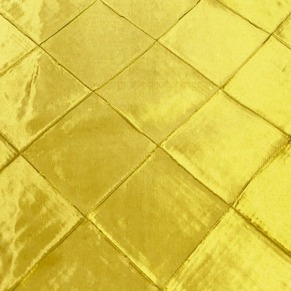 4" Pintuck Taffeta Table Linen in Yellow