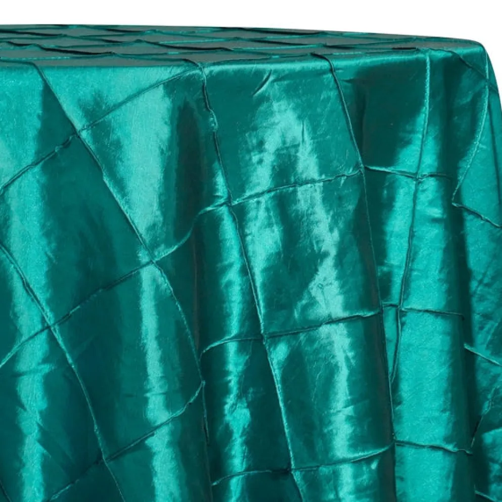 4" Pintuck Taffeta Table Linen in Oasis 065