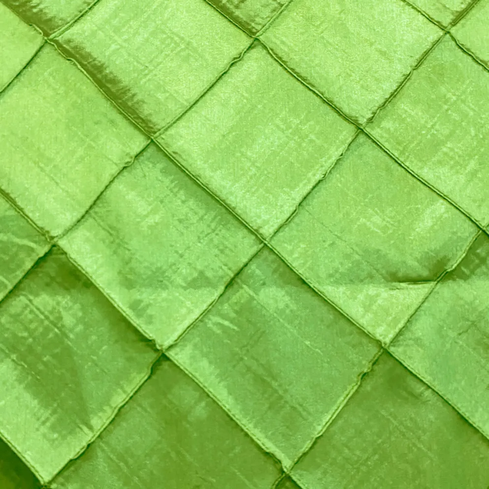 4" Pintuck Taffeta Table Linen in Green