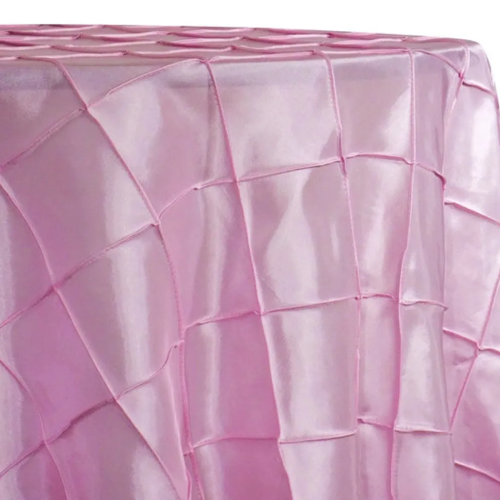4" Pintuck Taffeta Table Linen in Pink 072