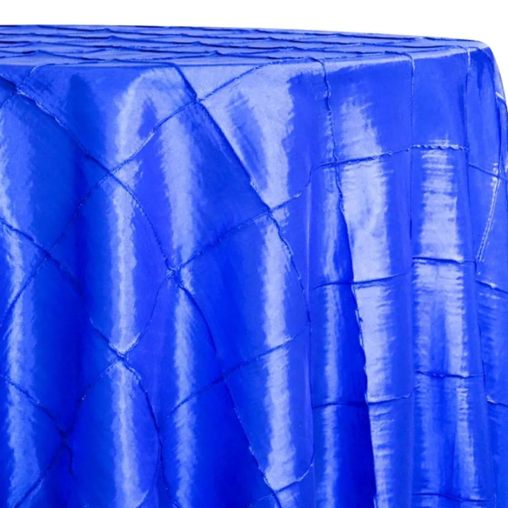 4" Pintuck Taffeta Table Linen in Royal