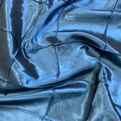 4" Pintuck Taffeta Table Linen in Peacock