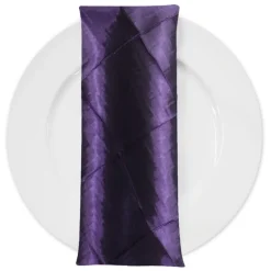 4" Pintuck Taffeta Table Napkin in Raisin 356