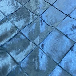 4" Pintuck Taffeta Table Runner in Peacock