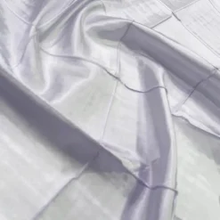 4" Pintuck Taffeta Table Runner in White
