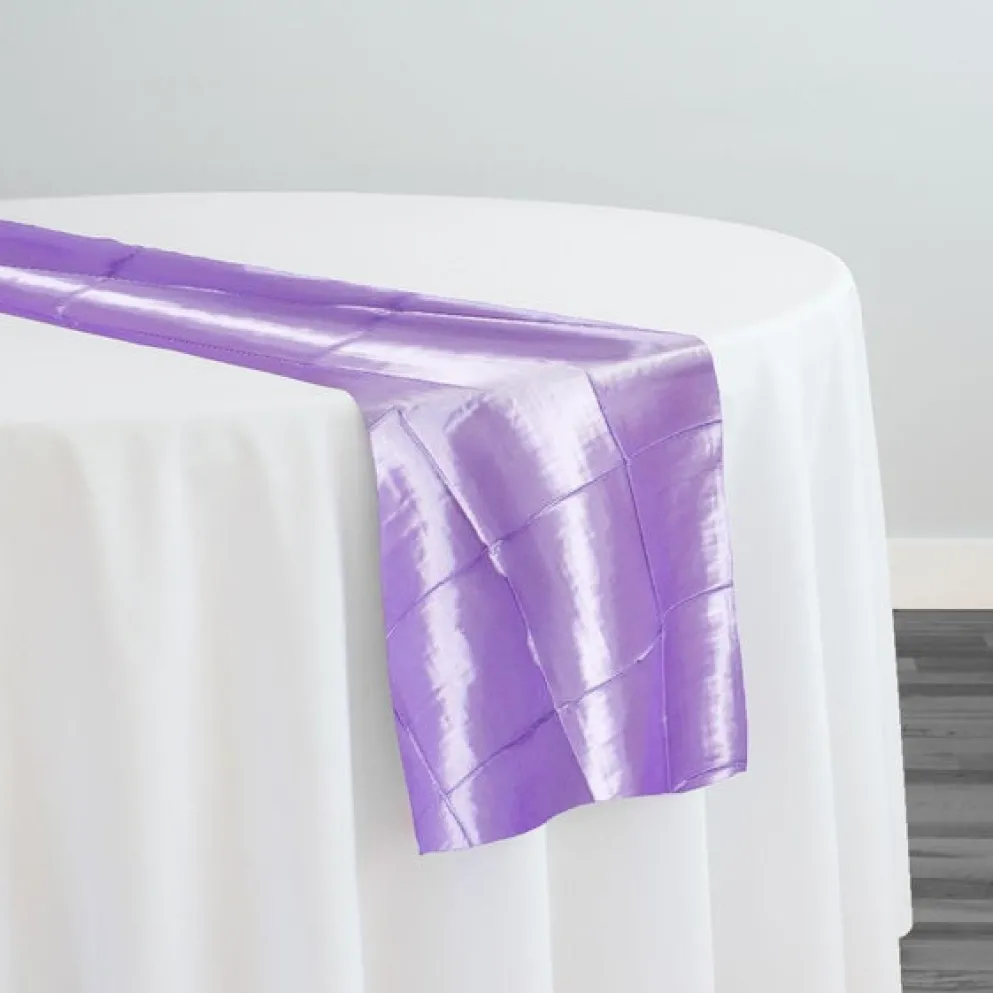 4" Pintuck Taffeta Table Runner in Lavender 119