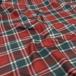 Plaid (Poly Print) Table Linen in Noble