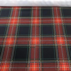 Plaid (Poly Print) Table Linen in Red and Green