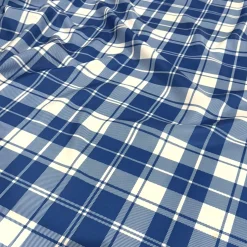 Plaid (Poly Print) Table Napkin in Harbor Blue