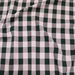 Polyester Checker (Gingham) Table Linen in Hunter Green