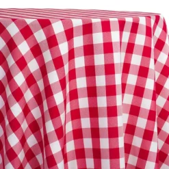 Polyester Checker (Gingham) Table Linen in Fuchsia